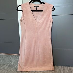 BCBGMaxAzria Blush Suede Dress